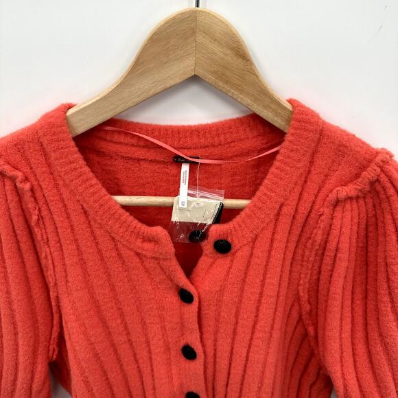 FREE PEOPLE NWT Sloane Cardigan Sweater in Coral Clay // XS - Picture 11 of 12